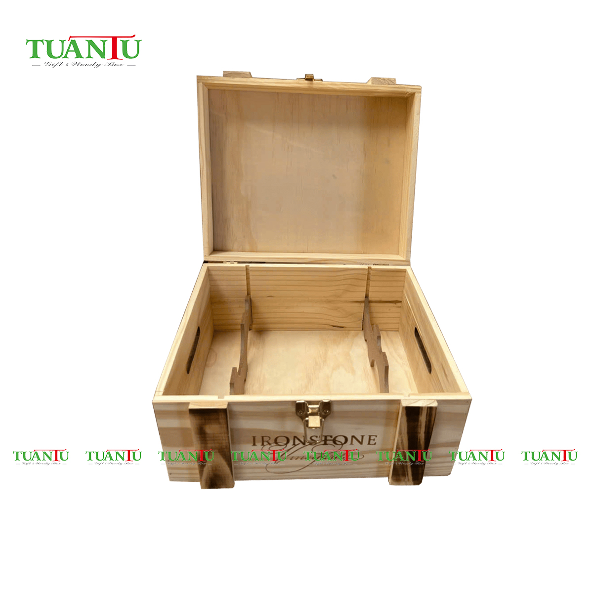 Hộp 6 vuông 2 tầng đinh vàng
