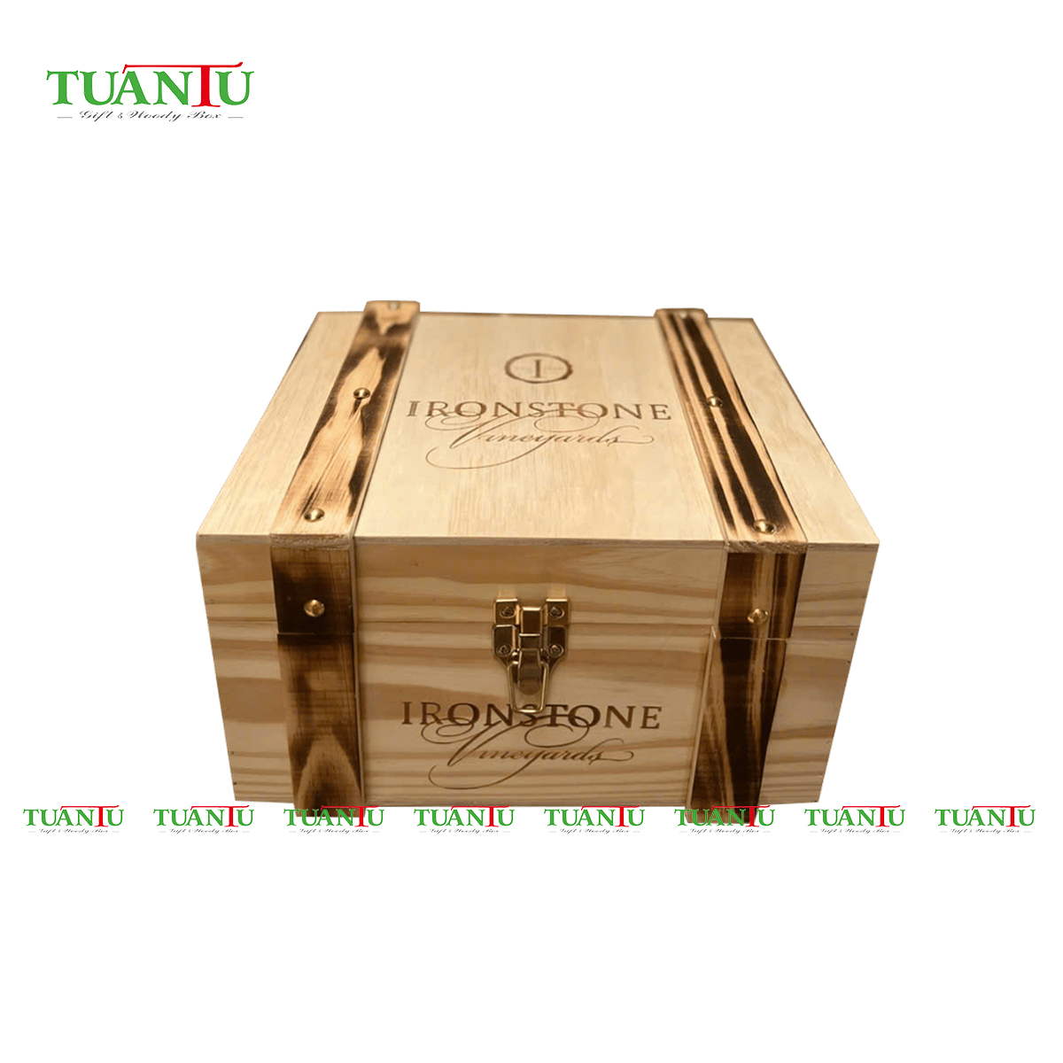 Hộp 6 vuông 2 tầng đinh vàng
