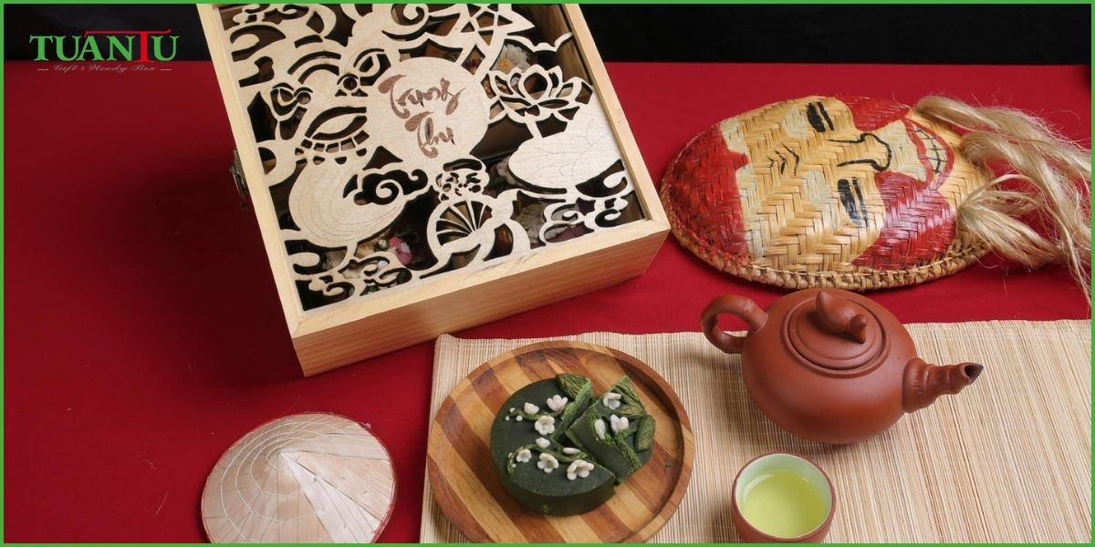 Sáng tạo trong việc sử dụng hộp bánh Trung Thu gỗ